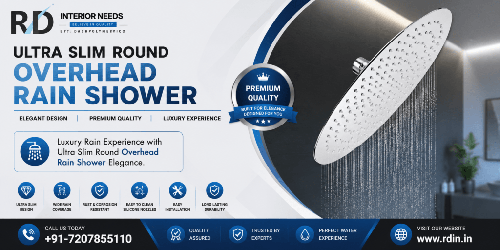 Ultra Slim Round Overhead Rain Shower