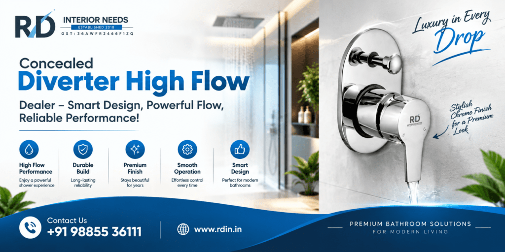 Concealed Diverter High Flow Dealer
